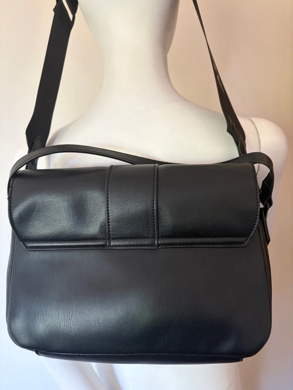 ALDO Black Faux Leather Crossbody Bag